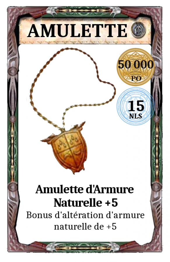 Amulette Armure Naturelle +4
